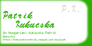 patrik kukucska business card